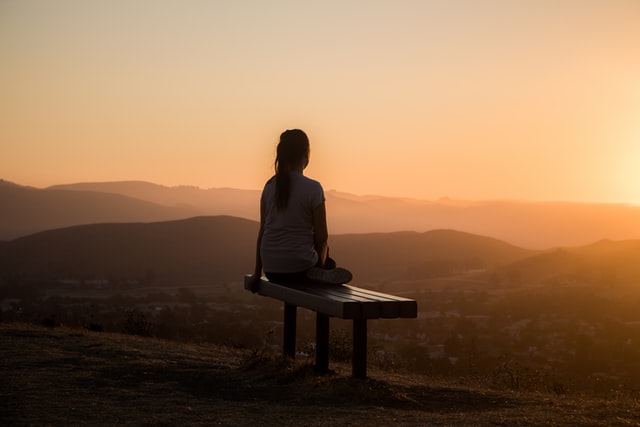 girl sitting and thinking