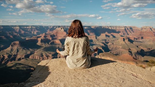 meditaing woman for aatman